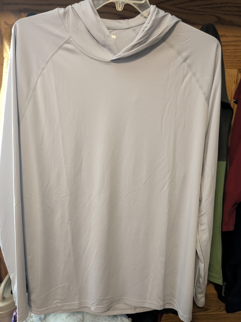 Light Gray Lightweight Hooded Pullover